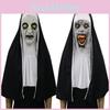 Furchteinflößende The Nun Horror Maske Valak Gruseliges Vollgesichtsdesign mit Kopftuch