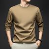 Men's Pure Cotton Round-Neck Long-Sleeve Hoodie - Comfortable, Loose-Fit, Solid Color for All Ages