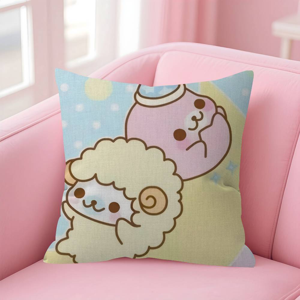 Kawaii Cartoon Mamegoma anime Cushion Cover Inches Farmhouse Decor Home Throw Pillow Covers for Couch Decorations