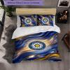 Leeds United Football 3 Piece Bedding Set Soft Duvet Cover Set with Pillowcases Printed Bedroom Decor Set for Home
