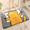 VIKAMA Cartoon Cashmere Floor Mat Soft Non-Slip Bathroom Absorbent Floor Mat Family Toilet Entrance Door Mat Bedroom Carpet