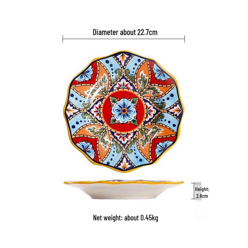ZISIZ Creative Irregular Ceramic Dinner Plate