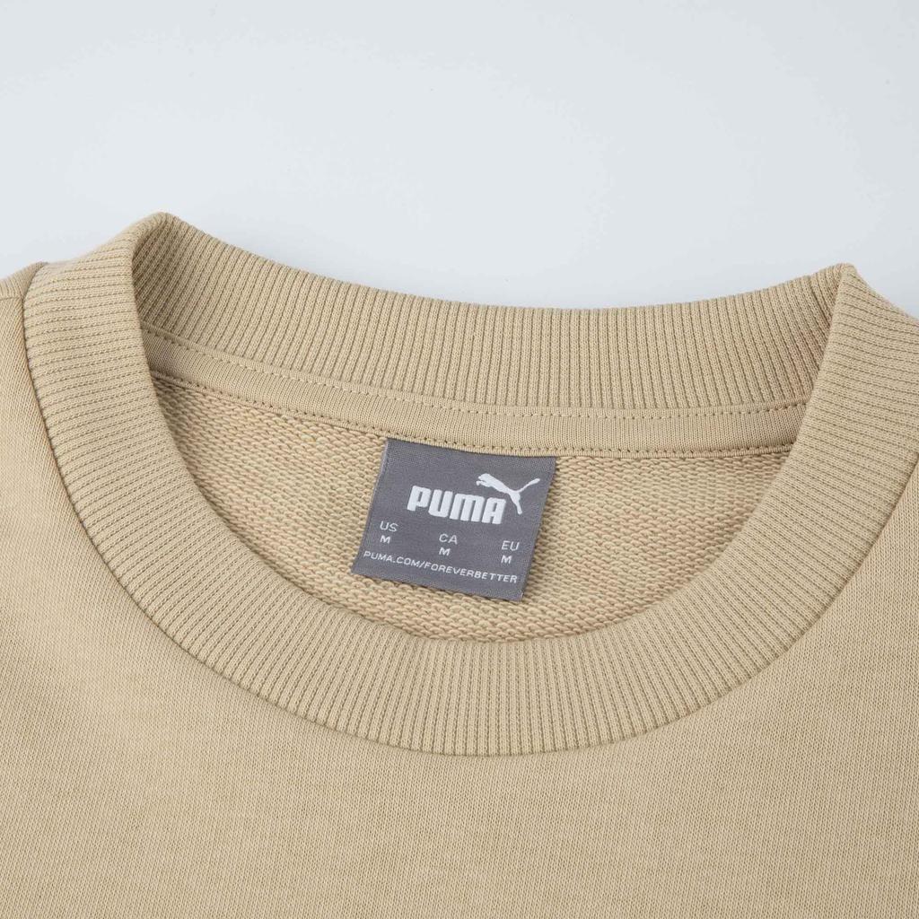 Puma Düz Renk Outdoor Günlük Spor Bisiklet Yaka Kazak Vintage Sweatshirt Erkek sweatshirt Kavrulmuş Badem 677222-83