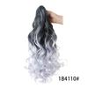 Corn Perm Long Wavy Curly Ponytail Ombre Pony Tail Hairpiece Claw Clip Ponytail Wig  Daily