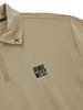 Jeimiweseuteu Half-Zip Jersey Collar T-Shirt (Beige)