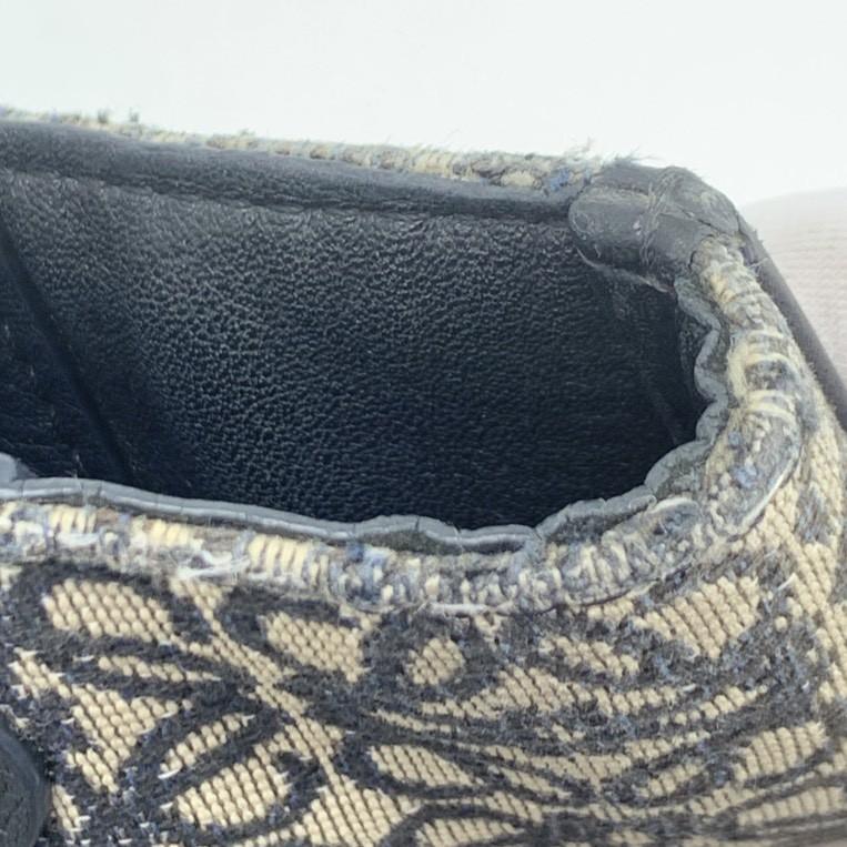 LOEWE Repeat Anagram Jacquard Square Tote Shoulder Bag Canvas Calf Leather Navy Blue Black