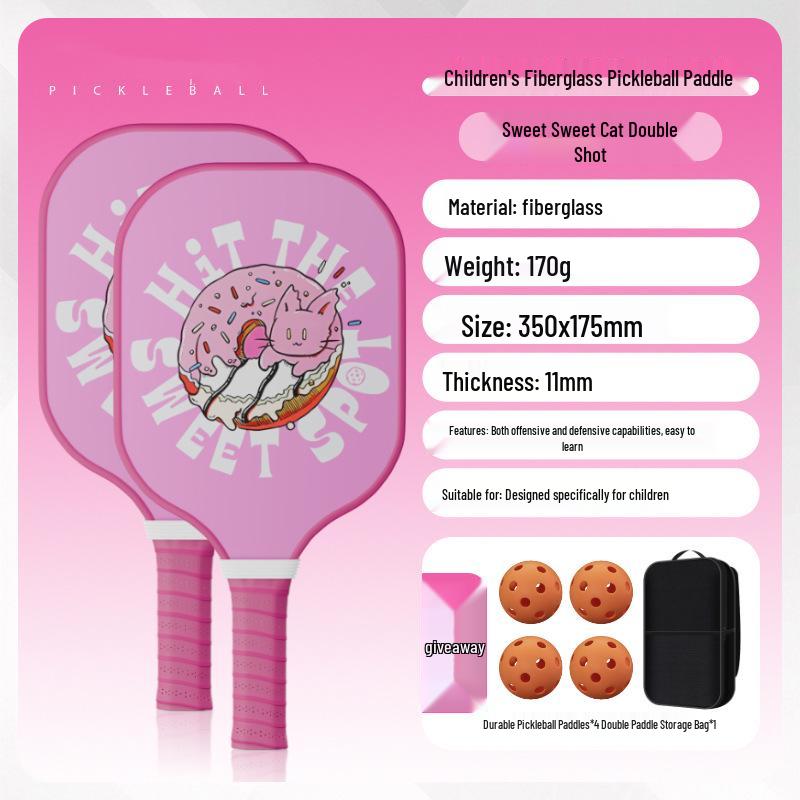 Children's Beginner Pickleball Racket Set - Fiberglass, Official Store Model