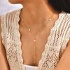 Trendy High Quality Zircon Flower Heart Necklace For Women, Waterproof Stainless Steel Charm Necklace, Party Jewelry Gift