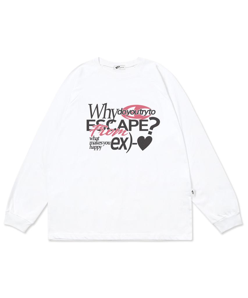 ESCAPEFROM Ex Heart Print Long Sleeve White