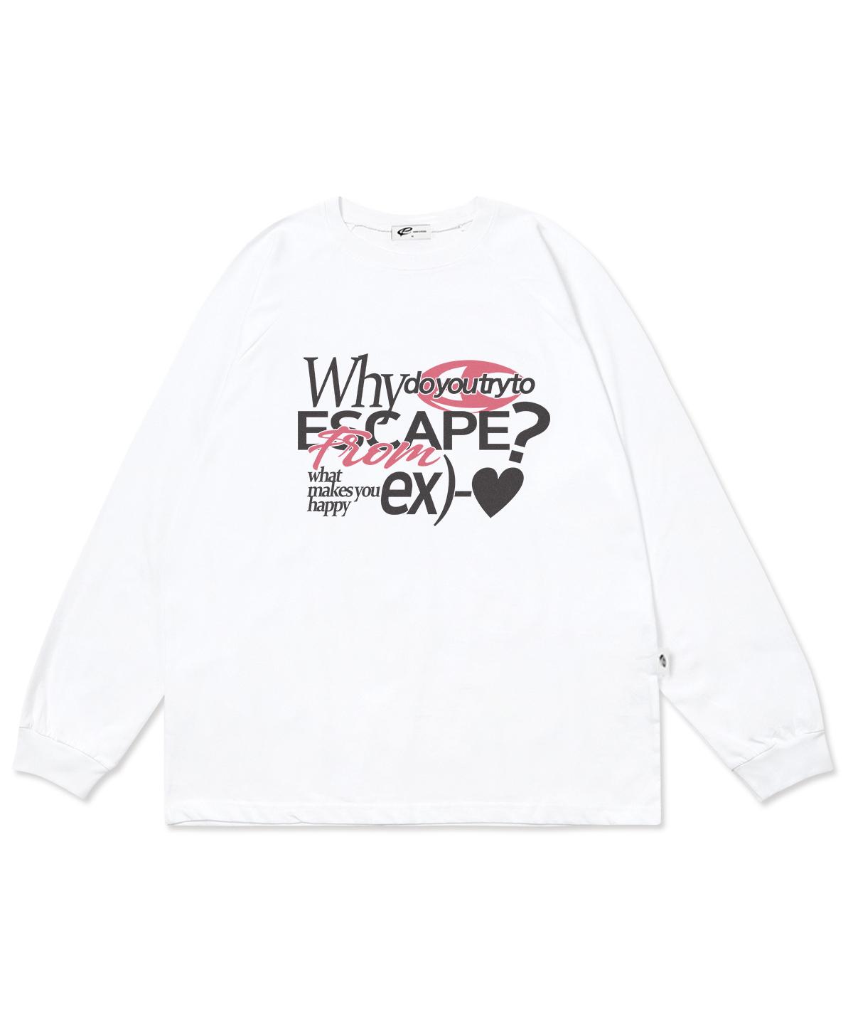 Escape From Ex Heart Print Long Sleeve White M