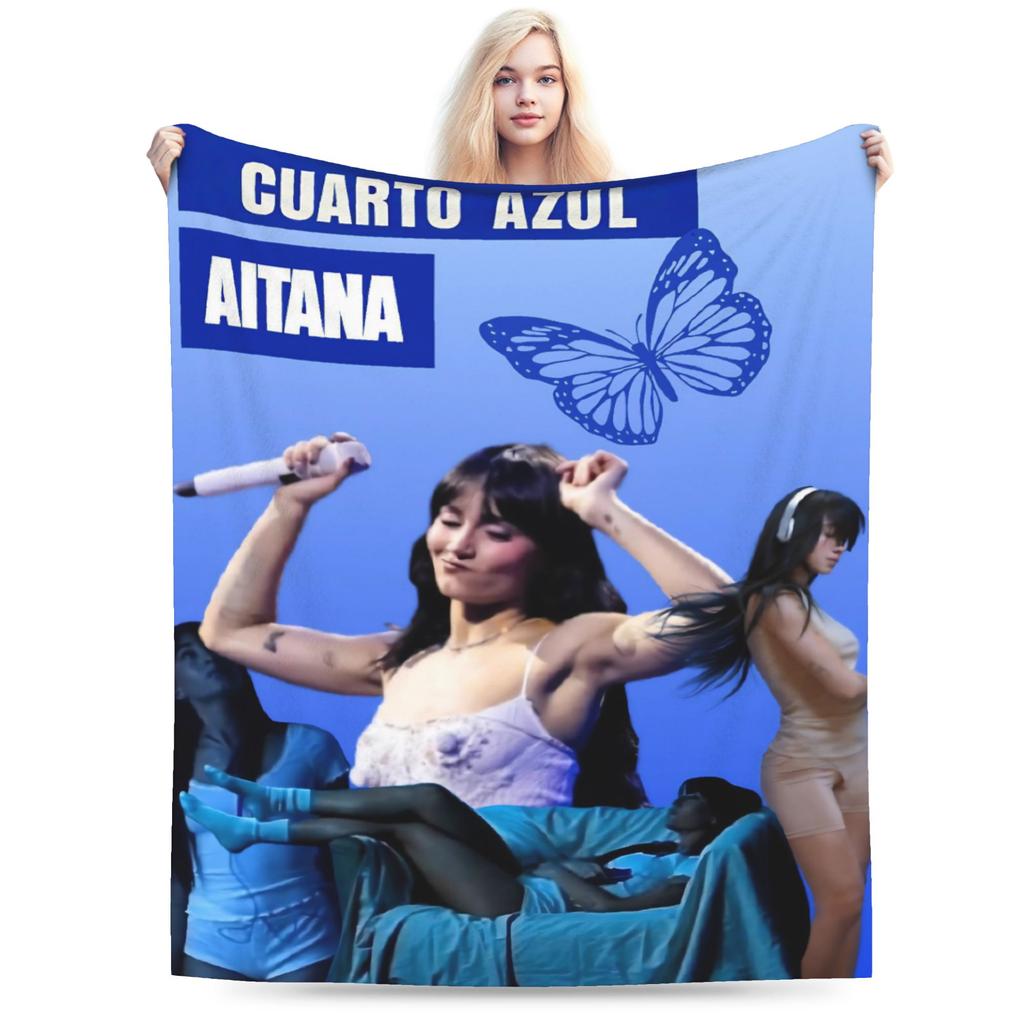 Soft Warm BlanketChild Travel A-Aitana Spanish Singer Bedding Throws Flannel Bedspread For Couch Chair Print Sofa Bed Cover