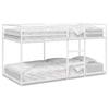 Bunk Bed without Mattress White 75 x 190 cm Steel