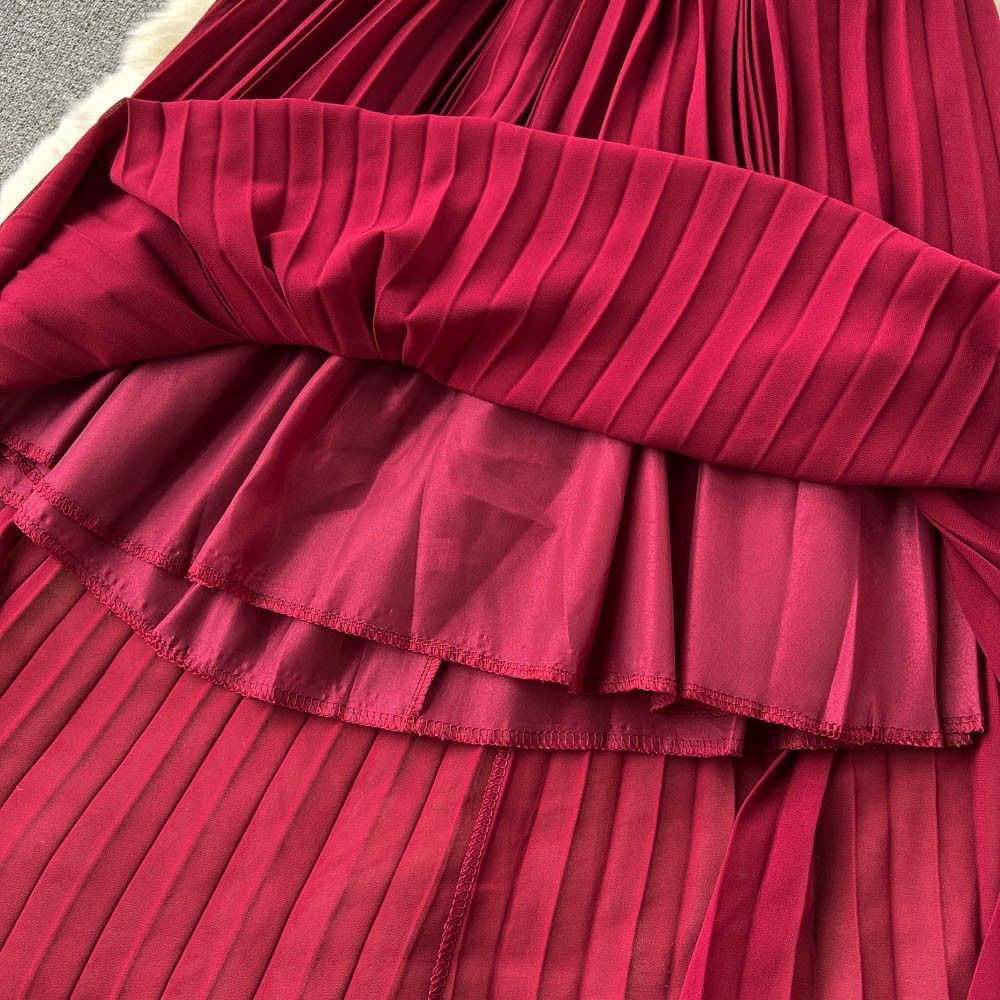 Женское летнее элегантное шифоновое платье с цветочным поясом — фото 8