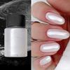 1Bottle White Chrome Pearl Nail Powder Shine Glitter Shell Auroras Nail Dust Mirror Effect Pigment Manicure Nail Art Decoration