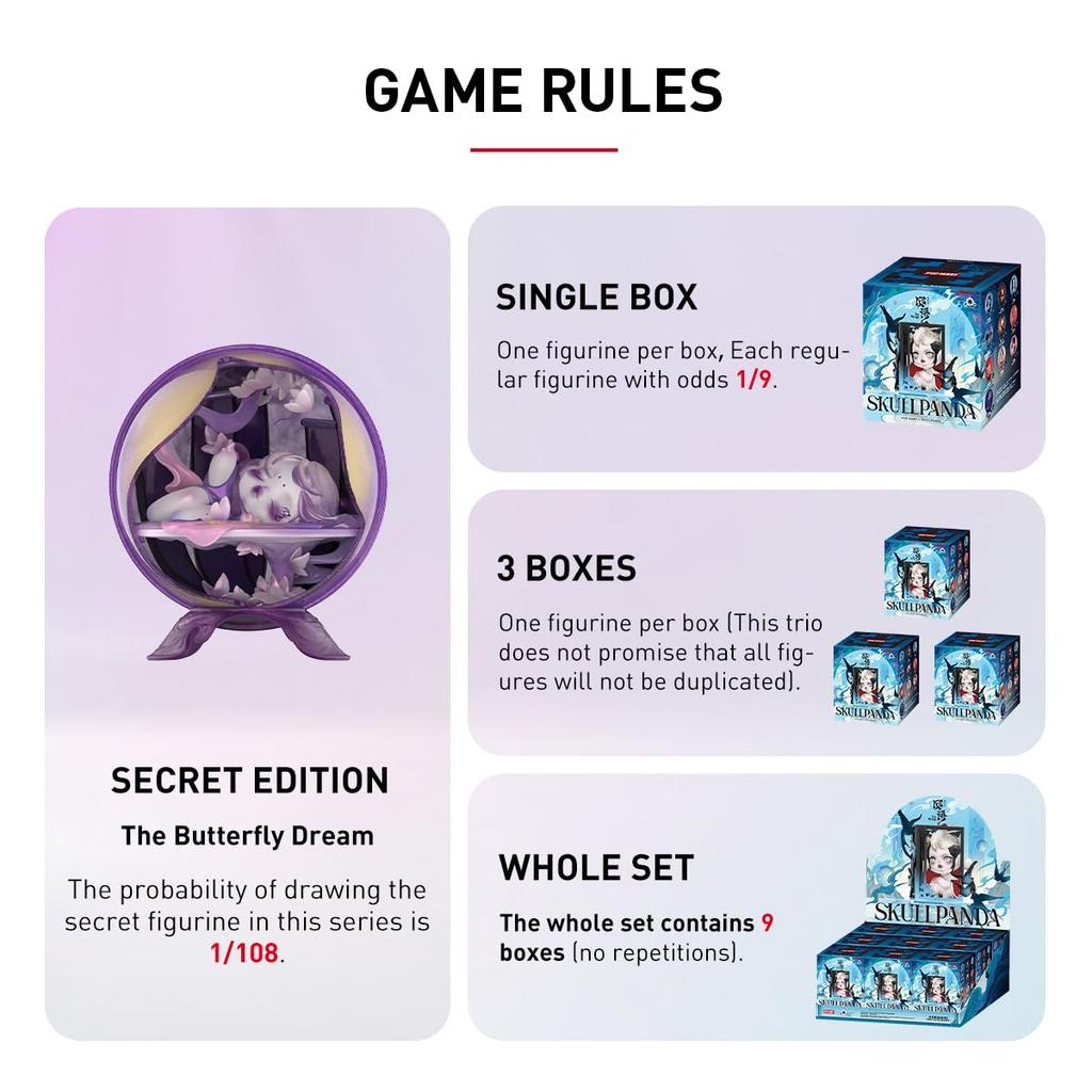 POP MART SKULLPANDA The Mirage Series Pop Mart Gachapon Blind Box Figure Plastic Model Premium Toy PVC Soft Vinyl Original Character Birthday Gift [3