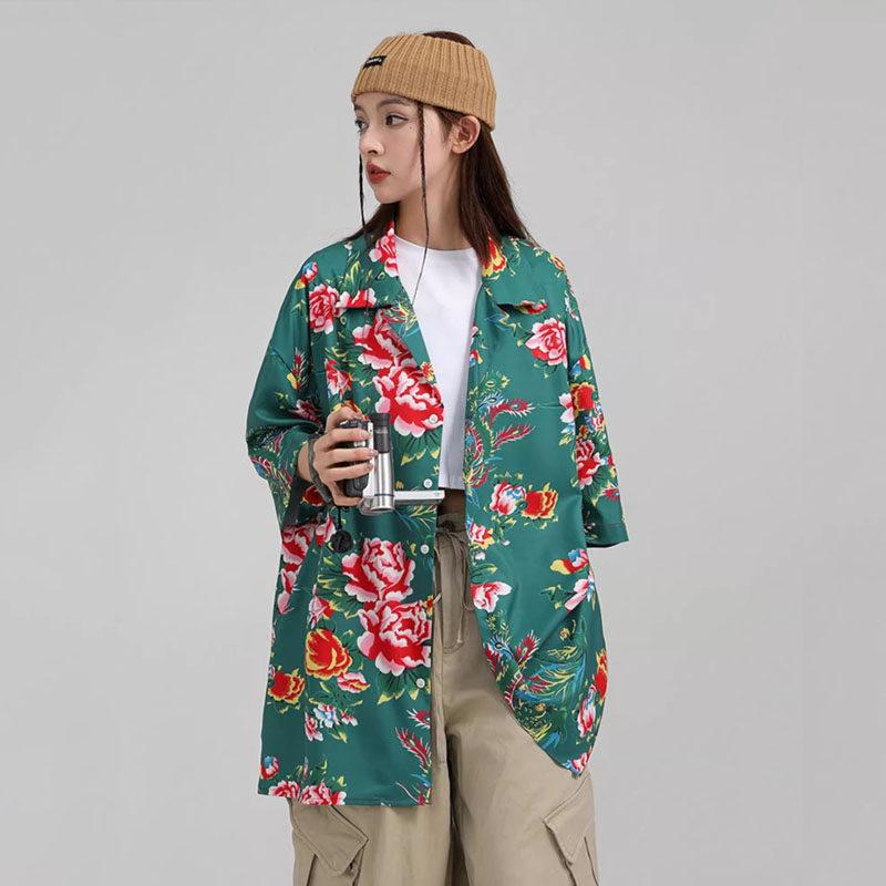 Women's Retro Floral Chinese Trend Long Sleeve Shirt - Spring/Autumn Fashion Versatile Top