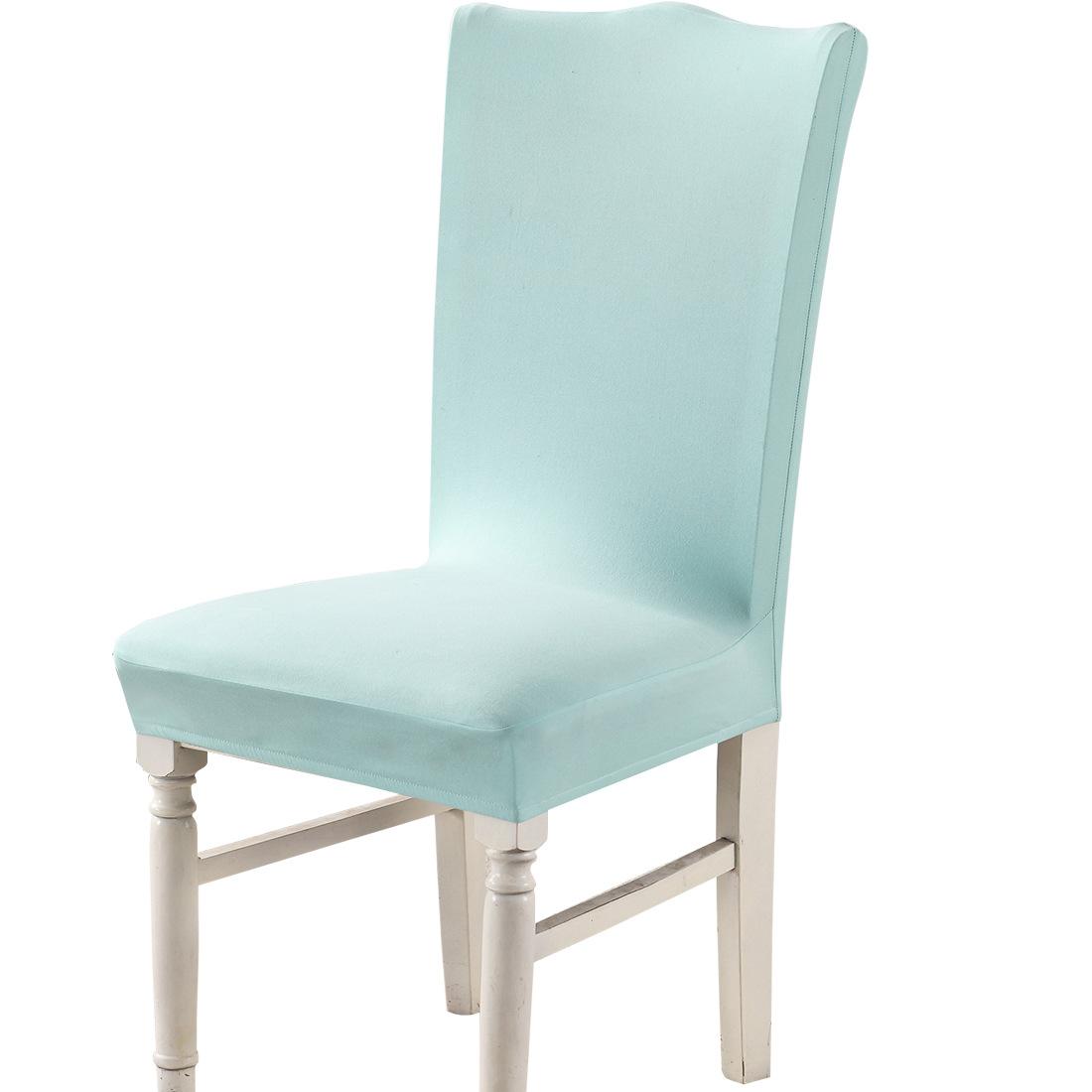 Housse de Chaise Couleur Unie en Soie de Lait d'Été pour Maison Universelle Salon Restaurant Bar Housse Élastique pour Table et Chaise de Salle à Manger 1pcs white