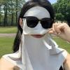 Women Sun Protection Face Mask with Drinking Hole Ice Silk Cooling UV Block Neck Cover for Cycling Outdoor Summer Accessories