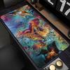 Mouse Pad Computer Office Game Table Mats Rubber Anti-slip Gaming Keyboard Pad Space Galaxy Cool Dragon Mousepads Long Desk Mats