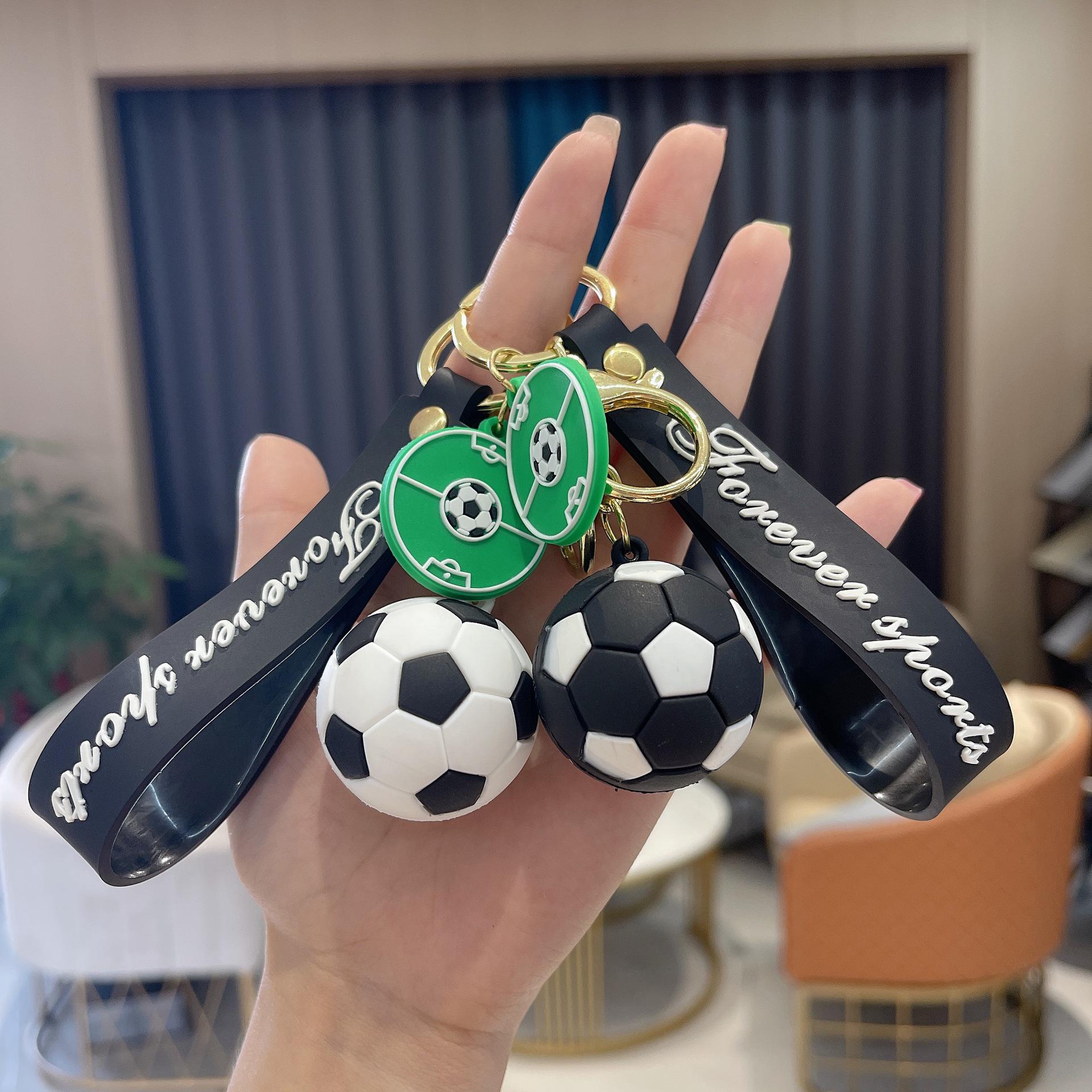 PVC Soft Rubber World Cup Football Keychain Pendant Souvenir