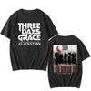 T-shirt Unisex Streetwear ALIENATION TOUR 2025 THREE DAYS GRACE Magliette Grafiche della Band T-shirt Casual a Manica Corta da Uomo T-shirt Stampata