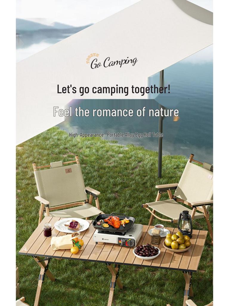 Aluminum Alloy Foldable Outdoor Camping Table & Chair Set