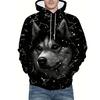 Spring Autumn Hooded Sweatshirt 3D Digital Printing Unisex Hoodies Men Women Fashion Loose Pullover