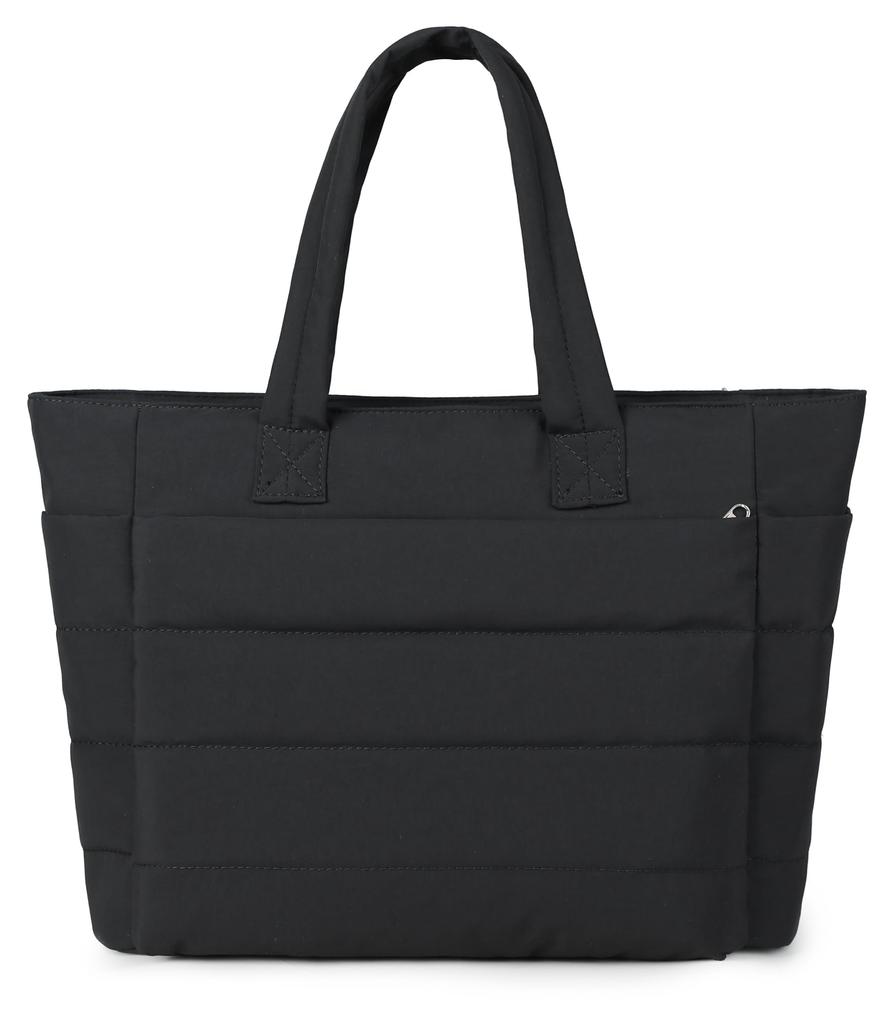 Tote Bag for Men and Large Many Zipper CC2428 CC-MAX Women, Water-Repellent, Nylon, Capacity, Fluffy, Pockets, Closure, Carry-On, (Black)