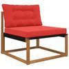 Outdoor Sofa Cushions 2 Pcs Red Polyester