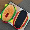 Mode Lustige Baumwollpantoffeln Damen Niedliche Cartoon Hamburger Schuhe Einheitsgröße Sneaker Weiblich Indoor Hausschuhe Warme Winter Pantoletten Unisex