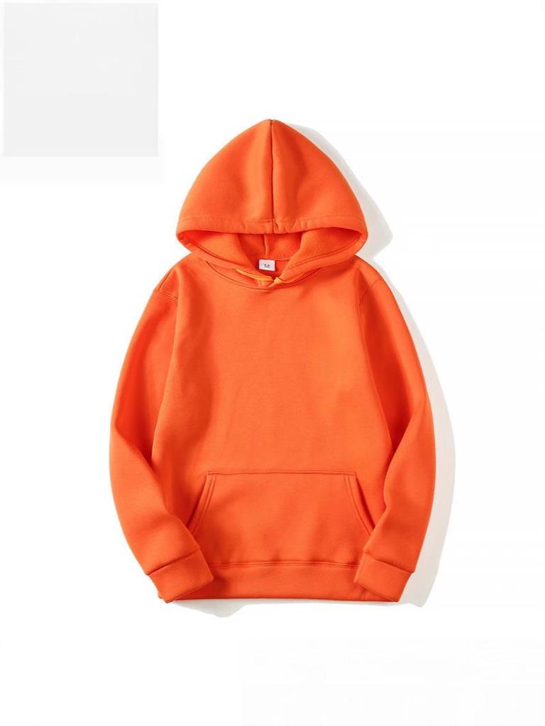 Cross2024 Men's Solid Color Korean Style Loose Hooded Pullover Sweatshirt - Spring & Autumn Trend