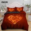 3D Love Heart Duvet Cover Microfiber Luxury Romantic Theme Bedding Set King Queen For Couple Valentine's Day Gifts Bedroom Decor