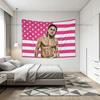 Bedroom Decor Tapestry C-Charlie Hunnam Shirtless Longhair Pink American Flags Tapestries Headboard Aesthetic Background Cloth