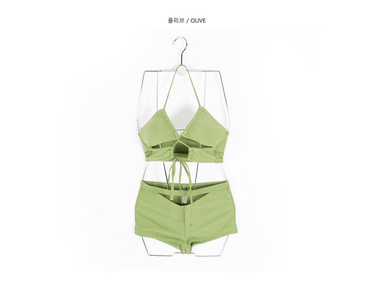 [Limited Time Offer] Korean-Style Lace-Up Push-Up High-Waist Split Bikini with Sexy Backless Design for Women