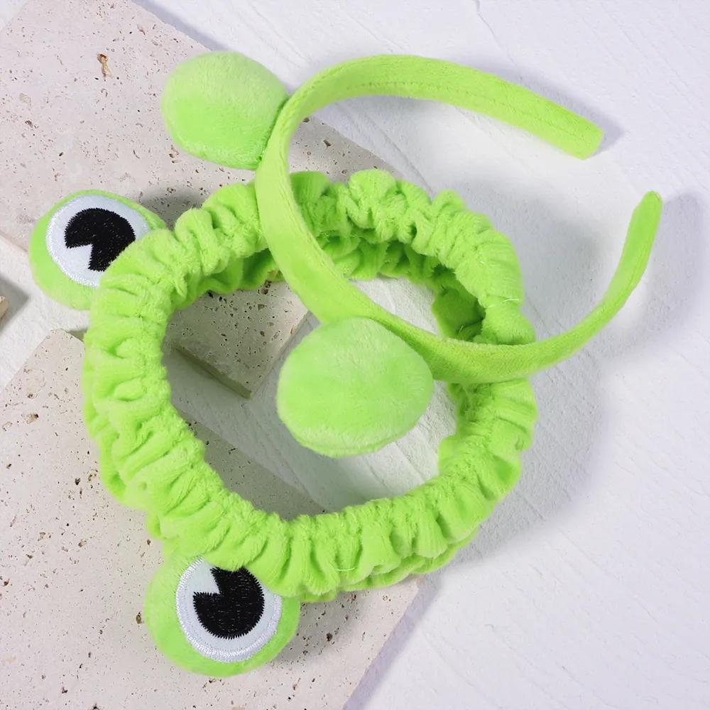 1set Funny Frog Animal Ears Makeup Headband Wide-brimmed Elastic Girls Hairbands Girls Hair Bands Women Cosplay Hair Accessories