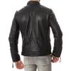 SkinOutfit Men's Genuine Lambskin Black Leather Jacket Stylish Motorcycle Bomber Biker Outerwear MJ 229