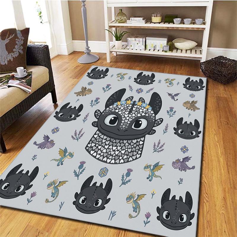 How Train Dragon Carpet Rug For Living Room Bedroom Home Sofa Decoration Kids Play Nonslip Floor Mat