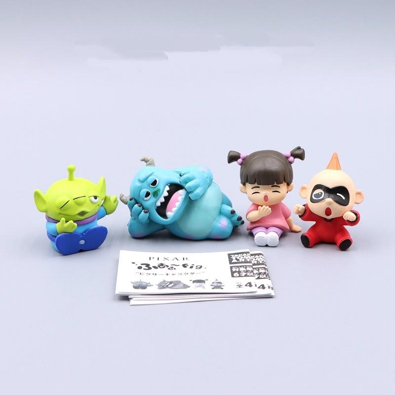 4 Pezzi Mostri dell'Università Toy Story Inc Figure Alieni Action Figure Anime Michael Wozosky Randall Boggs Modello Versione Q Giocattoli
