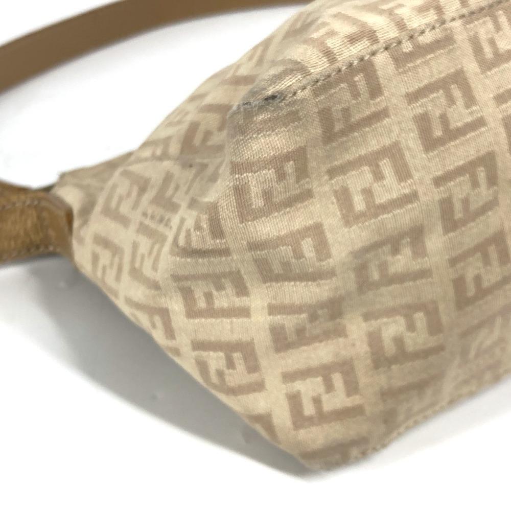 FENDI Zucchino Zucca logo bag Shoulder Bag Leather/Canvas Beige