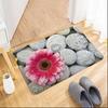 2D Stone Brick Pattern Doormat Non-Slip Entry Floor Mat Decorative Carpet for Home Entrance Washable Welcome Rug for Living Room