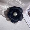 Retro French Camellia Pearl Brooch Hair Clip In Small Fragrance Style