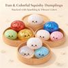 Flour Filled Steamed Bun & Dumpling Squishy Toy, Soft Slow Rebound Stress Relief Ball, Realistic Food Squeeze Fidget Toy