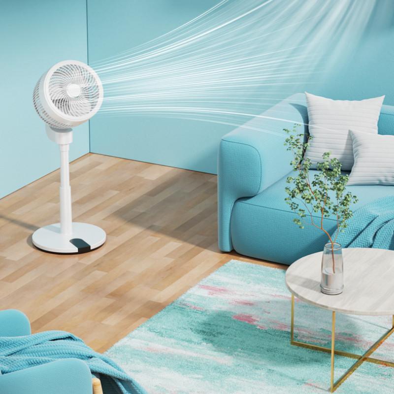 Podlahový ventilátor s cirkulací vzduchu Tichá cirkulační ventilátor pro domácnost Tichý ventilátor s třesoucí hlavou Dvouúčelový elektrický ventilátor pro plošinu a zem