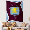 Aston Villa Football Club Crest Wall Tapestry Golden Lion Light Blue Shield Claret Decor for Fan Bedroom Man Cave Gift
