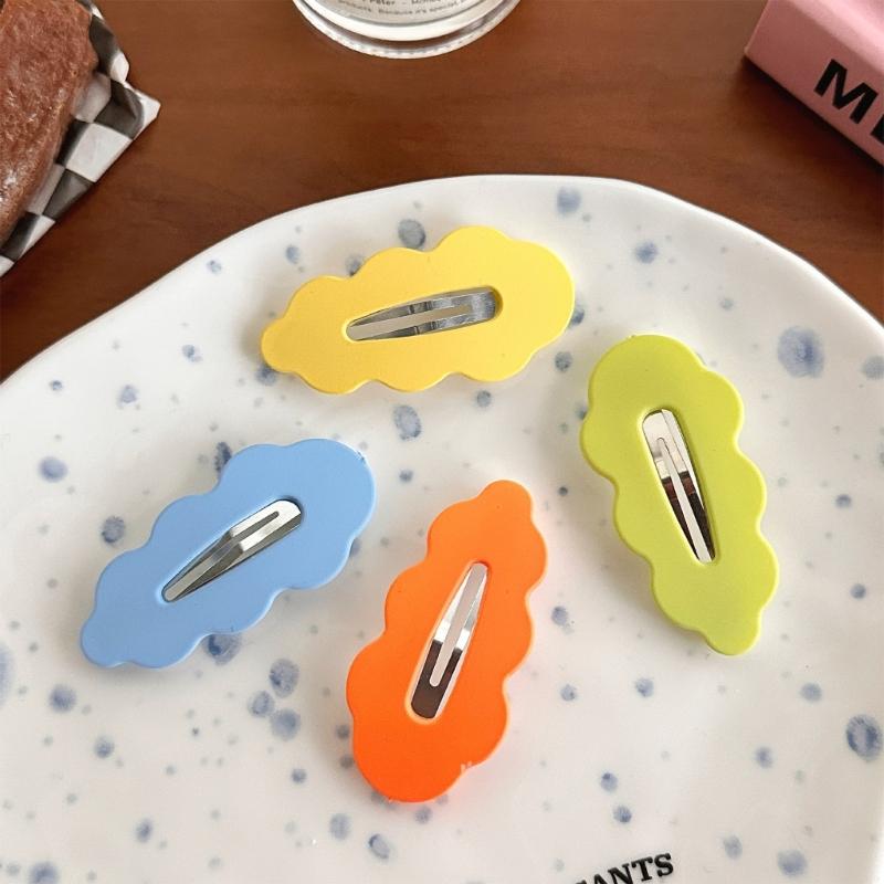 Cute Flat Clip Hairpin Barrettes Casual Cloud Shape Headwear Bunches Clip Simple Hair Clip Photo Props