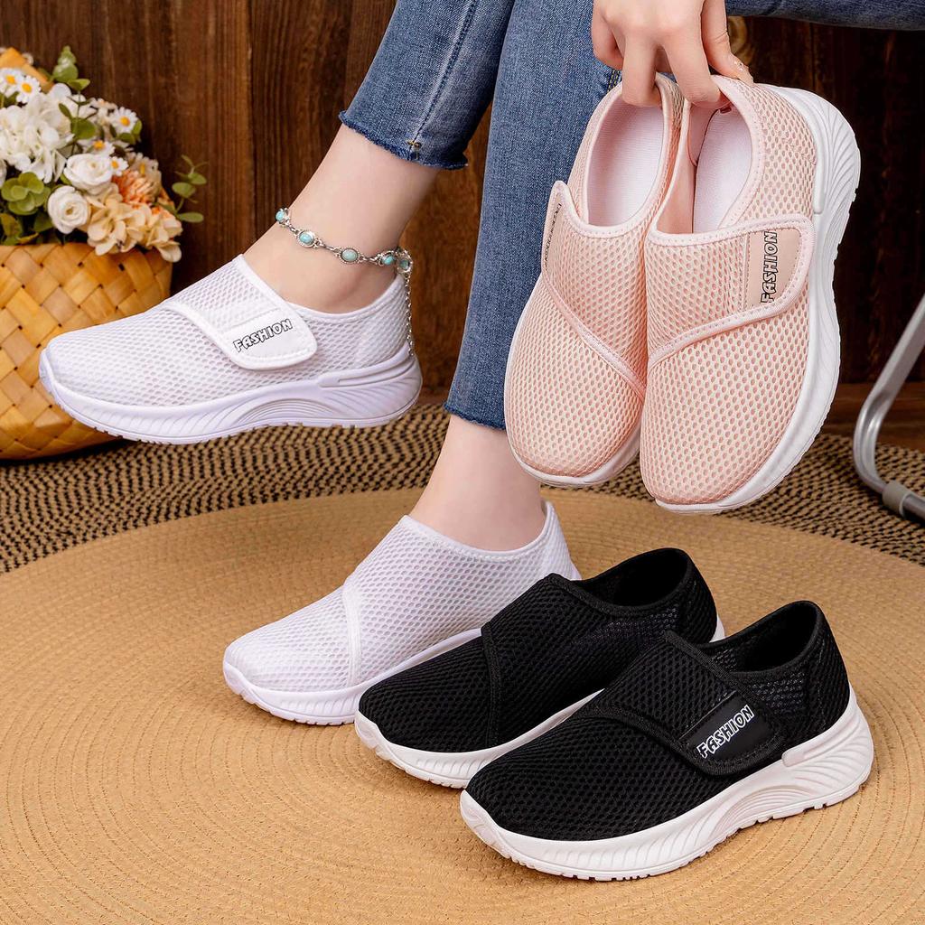 Women's Shoes Spring Casual Versatile Mom Shoes Magic Tape Soft Bottom Not Tired Walking Shoes Casual Soft Sole Non Slip Walking All Day Sneakers