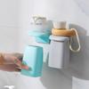 ABS Magnetic Toothbrush Cup Holder Drainage Design Inverted Suspension Bathroom Organizer Wall Mounted