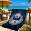 Monter-rey Football Crest Art Printed Microfiber Beach Towel, Soft And Absorbent, Quick-Dry, Ideal for Summer Travel, Beach Essential, Swimming Pool