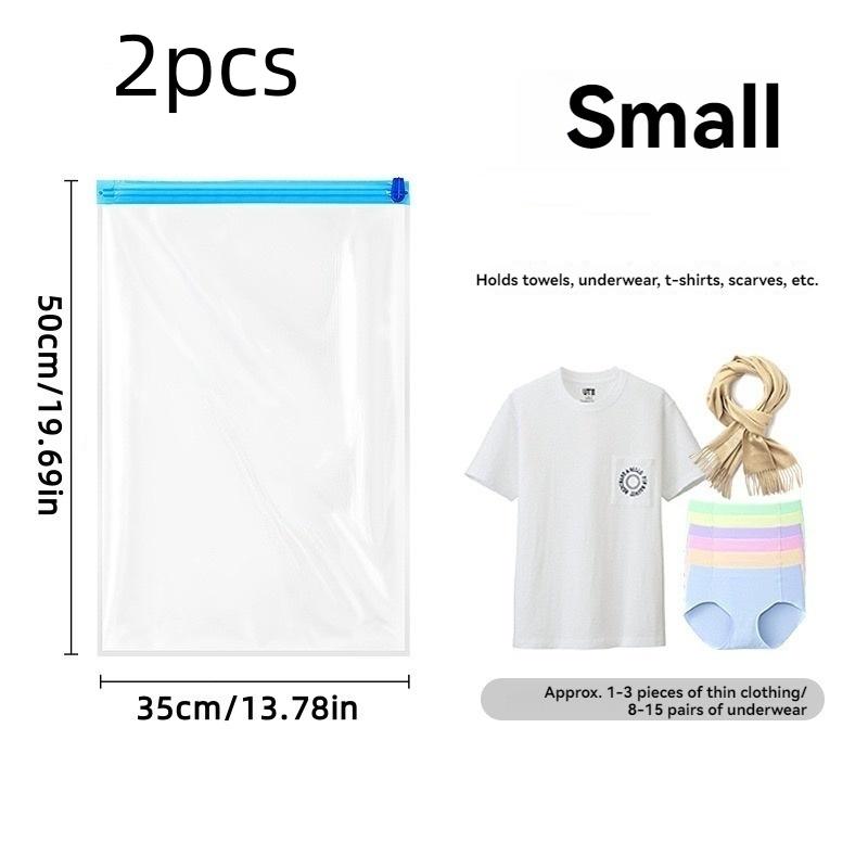 

2pcs/Vacuum Compression Bag Clothing Storage Bag Large Capacity Travel Suitcase Organizer Bag 2pcs