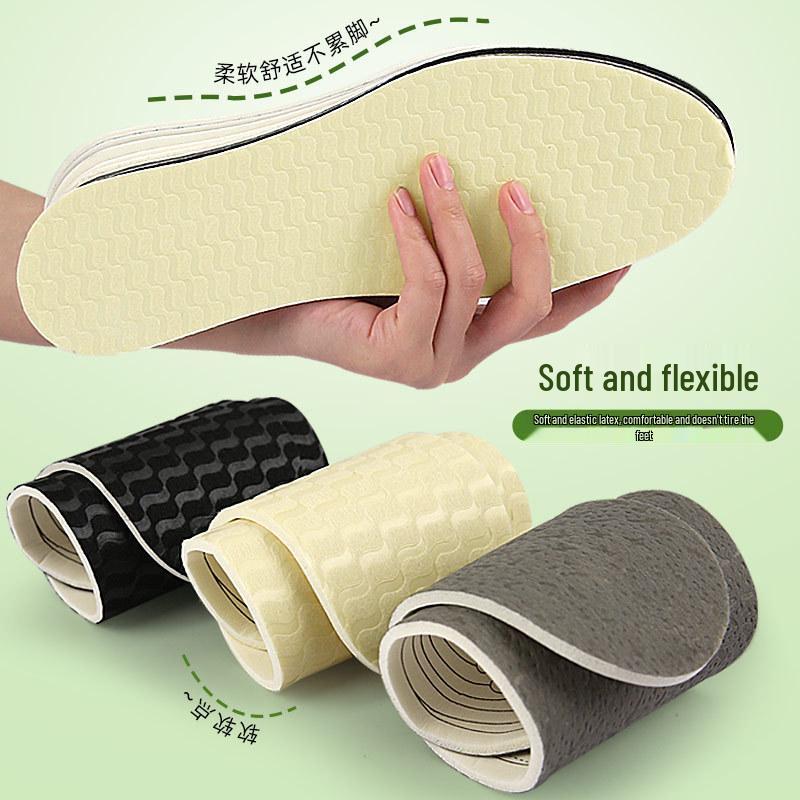 Men's and Women's Casual 3MM Sports Insoles: Sweat-Absorbing, Cut-to-Fit, Embossed Non-Woven Fabric, Latex Insoles
